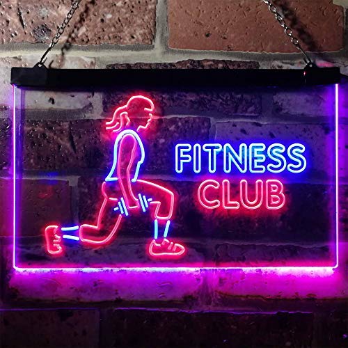 Gym Fitness Club Dual LED Neon Light Sign